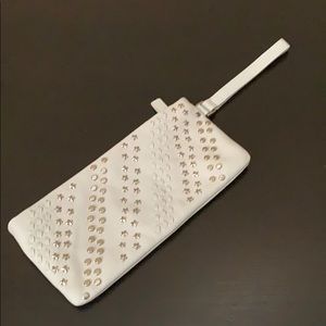 VINTAGE Danier Leather White Wristlet